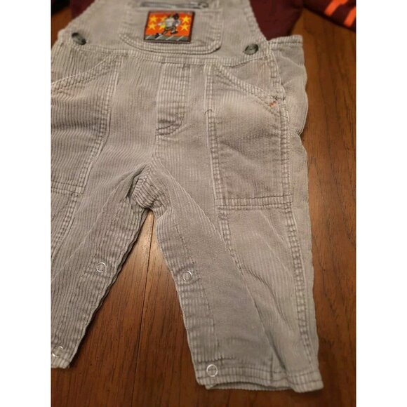 A little Angel Vintage 70s Toddler Boy Corduroy Overalls Football 12 Months - Picture 3 of 13